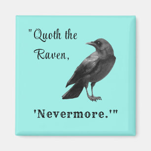 Imã "Quente o Raven..." Magnet Aqua Personalizado
