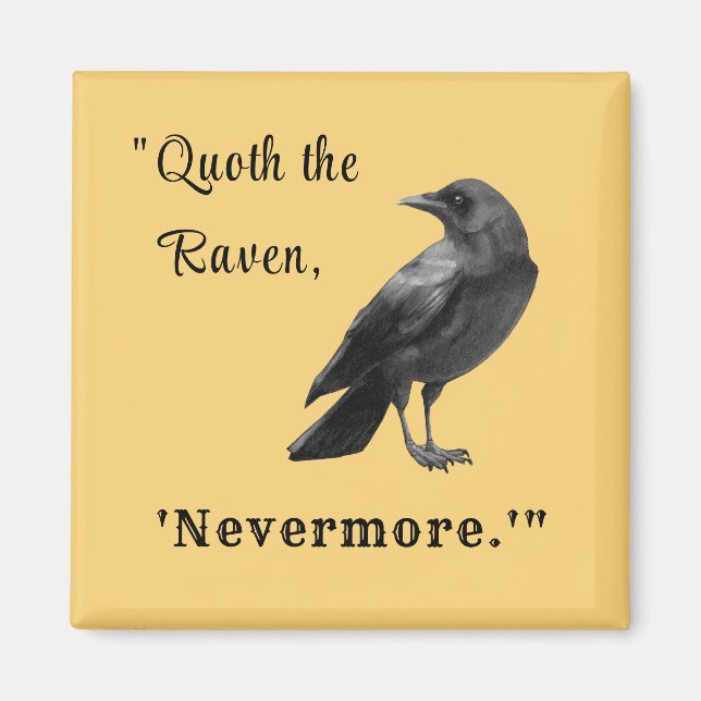 Imã "Quente o Raven..." Magnet de outono Personalizado (Frente)