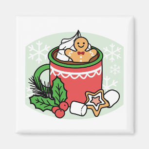 Imã Quente quente com a queda de neve chamada de cacau