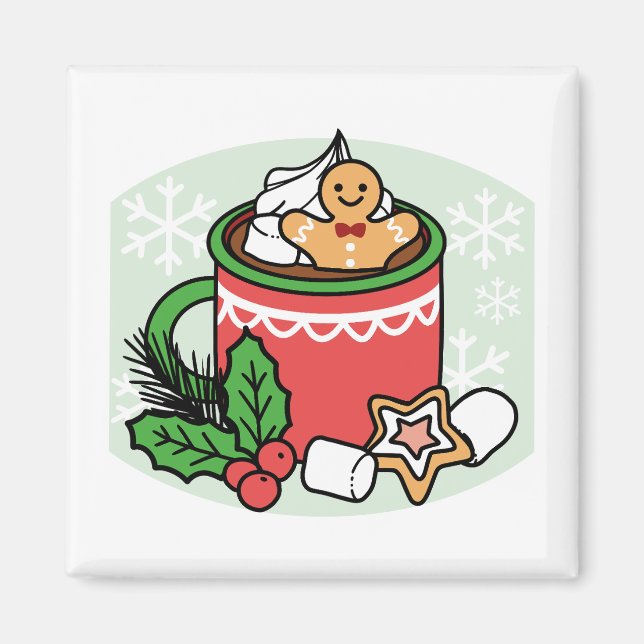 Imã Quente quente com a queda de neve chamada de cacau (Frente)