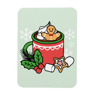 Ímã Quente quente com a queda de neve chamada de cacau