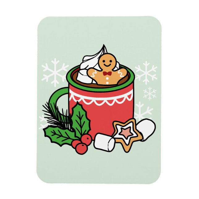 Ímã Quente quente com a queda de neve chamada de cacau (Vertical)