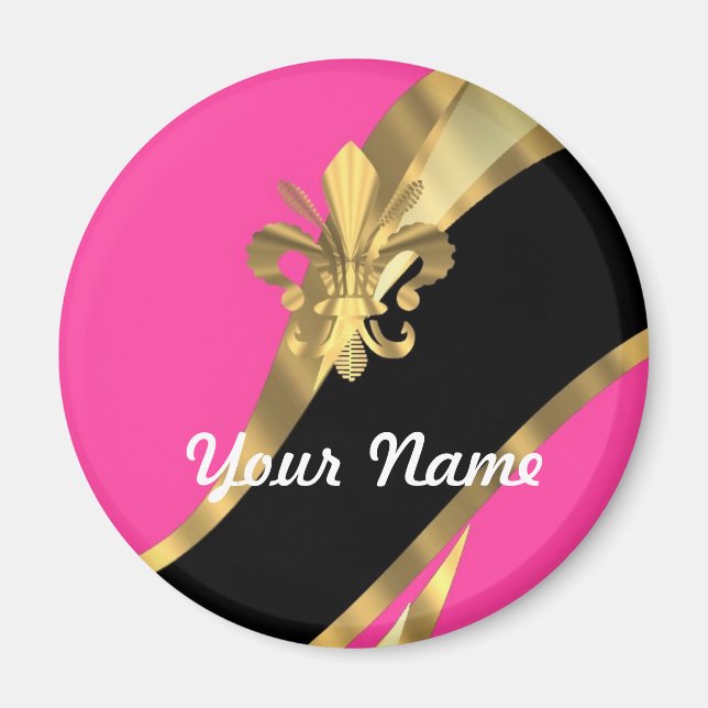 Imã Quente rosa e dourado (Frente)