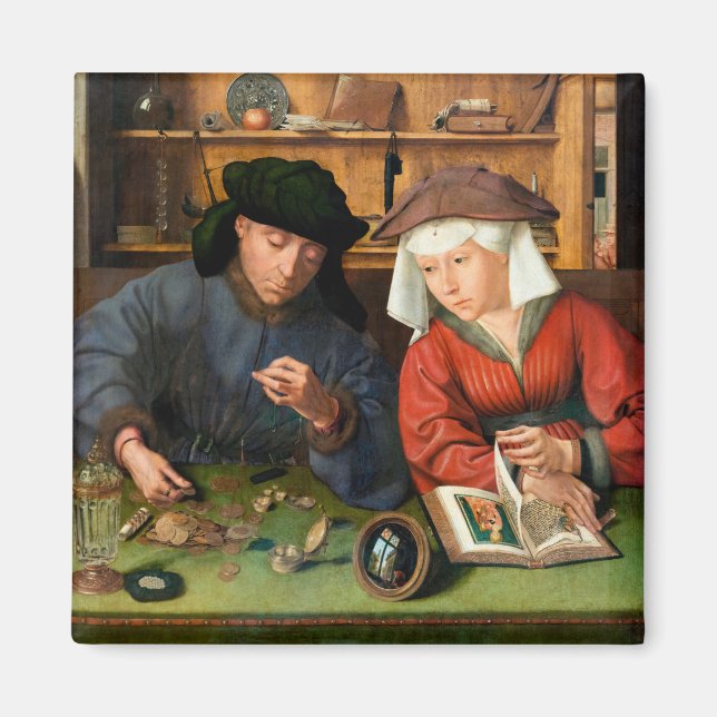 Imã Quentin Matsys - O Moneylender e sua esposa (Frente)