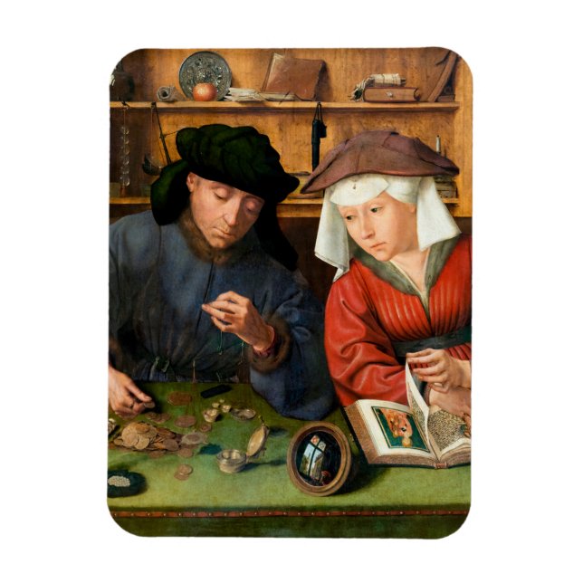 Ímã Quentin Matsys - O Moneylender e sua esposa (Vertical)