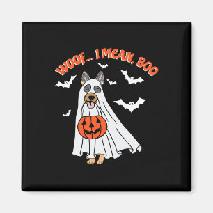 Imã Quer Dizer Boo Engraçado Cachorro Fantasma Pumpkin