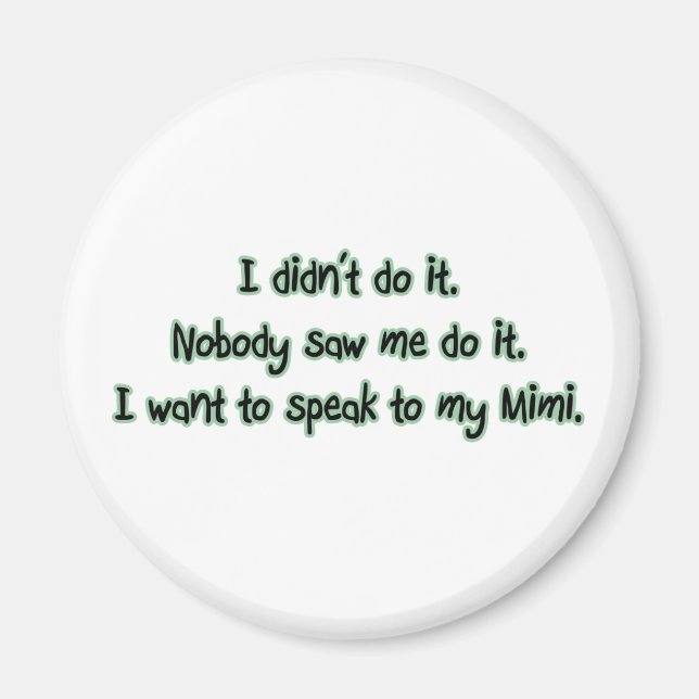 Imã Quer falar com Mimi (Frente)