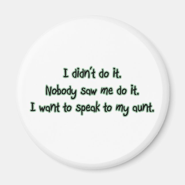 Imã Quer falar com minha tia (Frente)