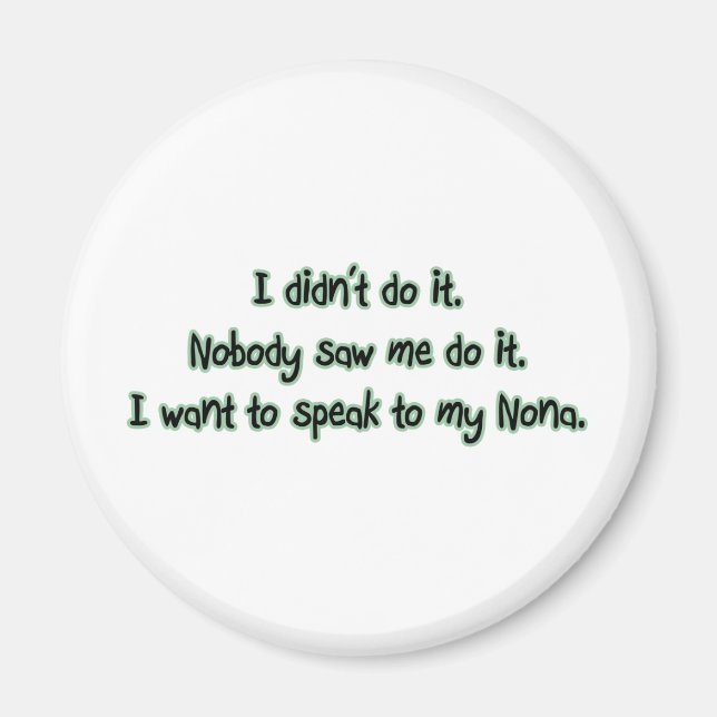 Imã Quer falar com Nona (Frente)