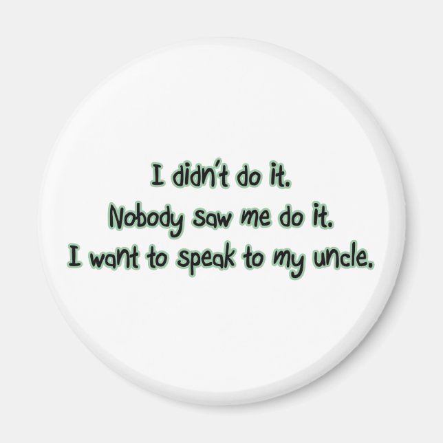 Imã Quer falar com o meu tio (Frente)