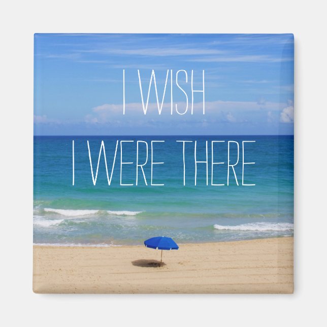 Imã Queria Estar Lá - Blue Beach Umbrella (Frente)