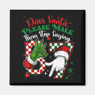 Imã Querido Papai Noel 67 Natal Engraçado Six Seven 6-
