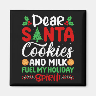 Imã Querido Papai Noel Biscoitos E Leite Alimentam Meu
