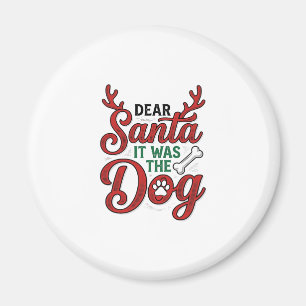 Imã Querido Papai Noel Foi O Cachorro Camisa De Natal 