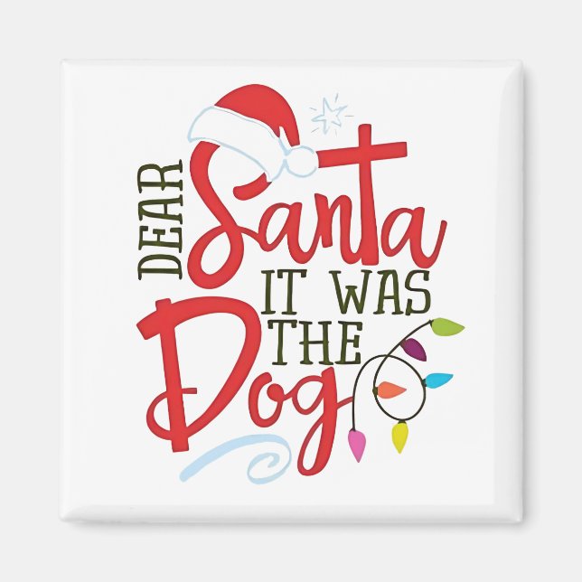 Imã Querido Papai Noel Foi o Cachorro Engraçado  (Frente)