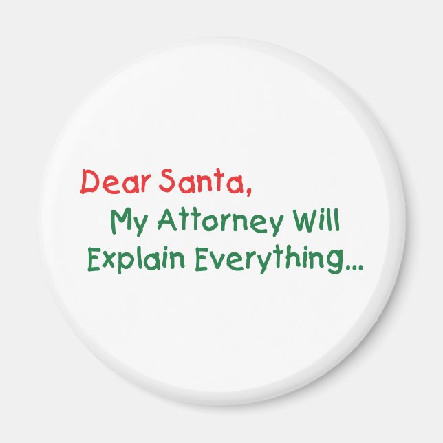 Imã Querido Papai Noel Meu Advogado Vai Explicar - Nat (Frente)