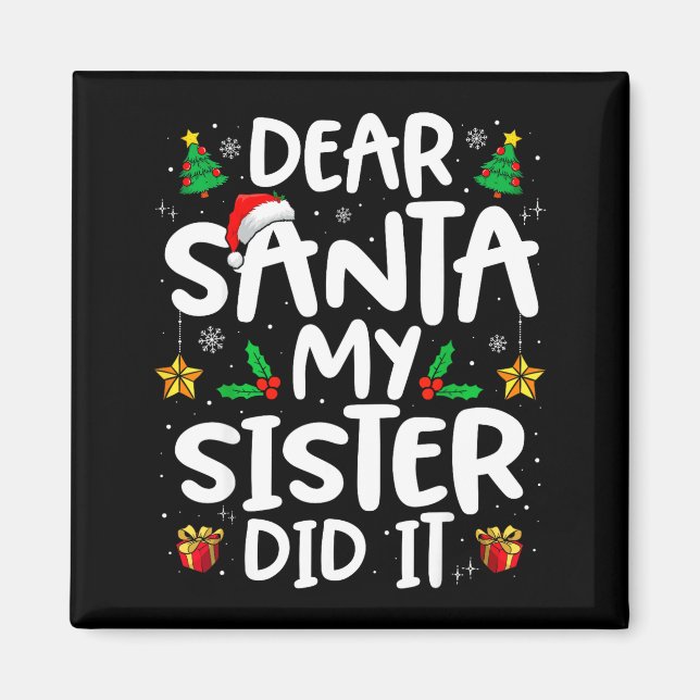 Imã Querido Papai Noel Minha Irmã Fez Isso Funny Chris (Frente)