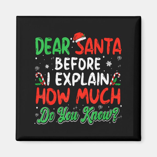 Imã Querido Papai Noel Posso Explicar Camisetas Divert (Frente)