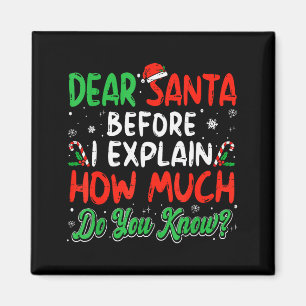 Imã Querido Papai Noel Posso Explicar Camisetas Engraç