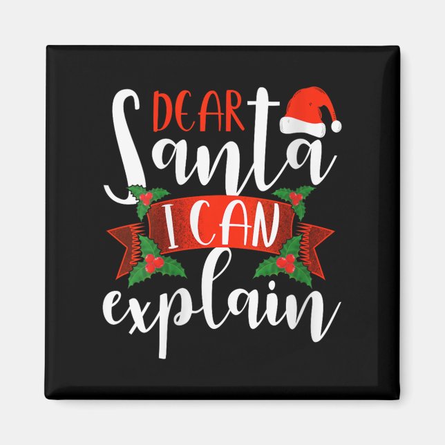 Imã Querido Papai Noel Posso Explicar Piada Natal Deco (Frente)