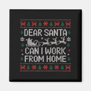 Imã Querido Papai Noel Posso Trabalhar De Casa Suéter