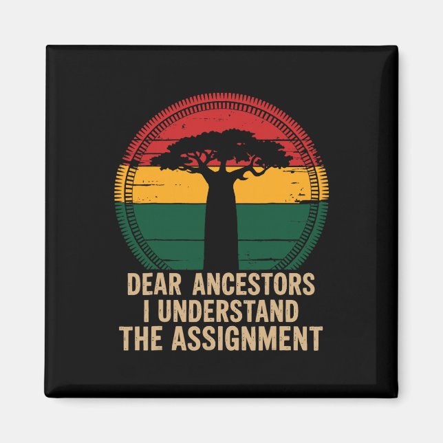 Imã Queridos Ancestrais Eu Entendo O Orgulho Pro Negro (Frente)