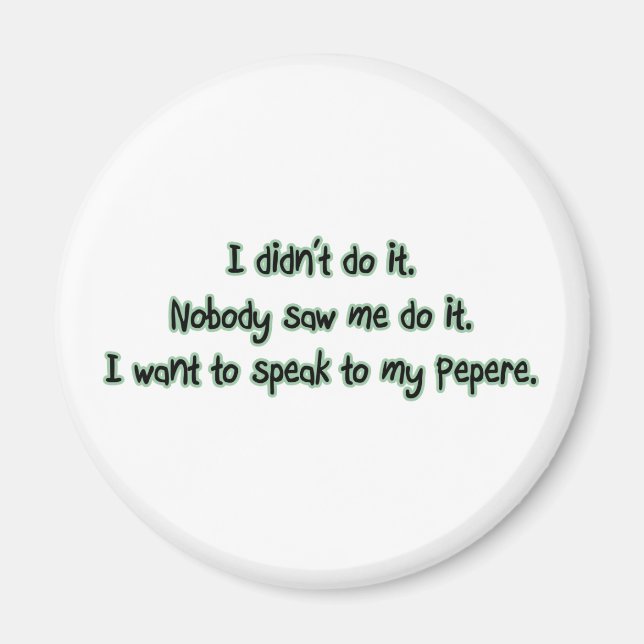Imã Quero falar com Pepere (Frente)