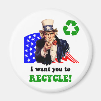 Imã Quero que você reciclar!