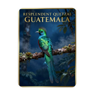 Ímã 🐦 Quetzal Resplandecente Floresta Nublada da Guat