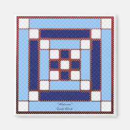 Imã Quilt Block Pattern "Alabama" Magnet