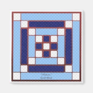 Imã Quilt Block Pattern "Alabama" Magnet