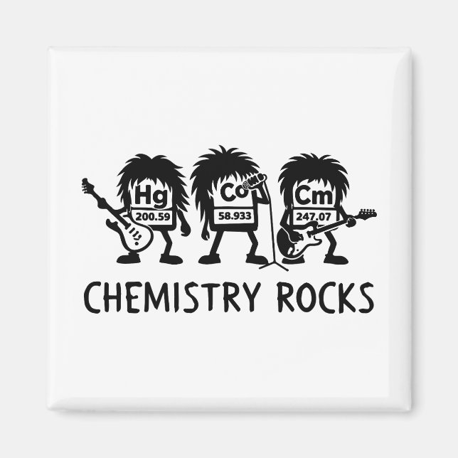 Imã Química Bate Banda de Rock de Ciência (Frente)