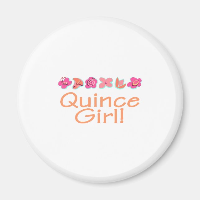 Imã Quince Girl (cor de pêssego) (Frente)
