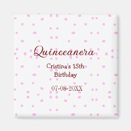 Imã Quinceanera anos 15 de aniversário adicione nome p