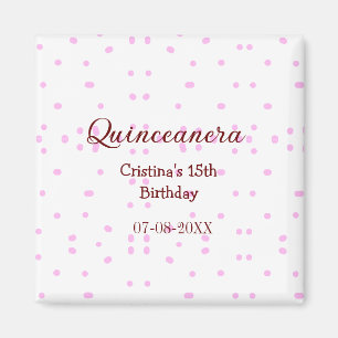Imã Quinceanera anos 15 de aniversário adicione nome p