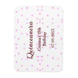 Ímã Quinceanera anos 15 de aniversário adicione nome p