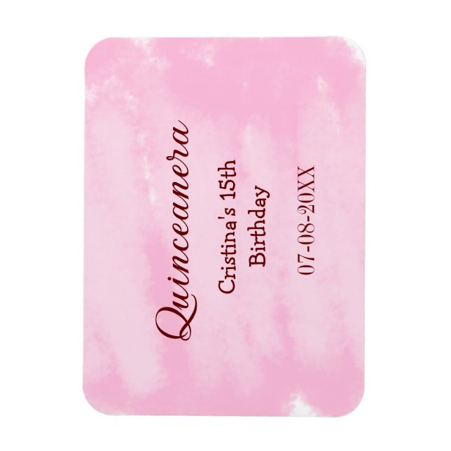 Ímã Quinceanera anos 15 de aniversário adicione nome t (Vertical)