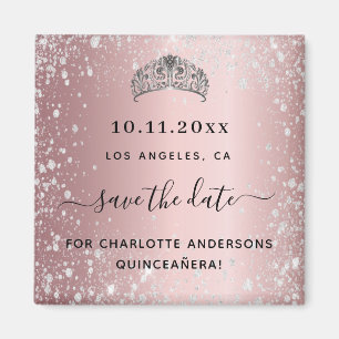 Imã Quinceanera pincelava a cintilação rosa tiara sa