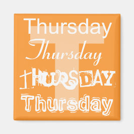 Imã Quinta-feira Dia Útil do Magnete Semanal