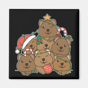 Imã Quokka Árvore de Natal Engraçada Magna de Natal