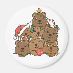 Imã Quokka Árvore de Natal Feliz Natal