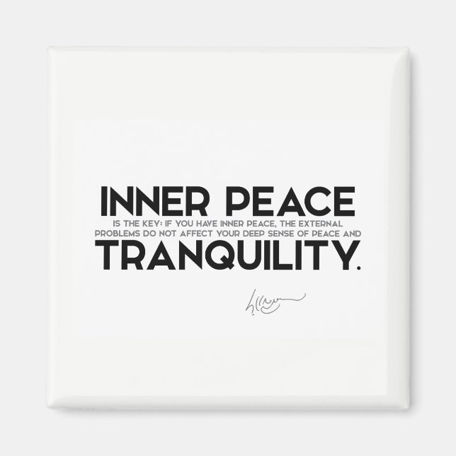 Imã QUOTAS: Dalai Lama - A paz interna é a chave (Frente)