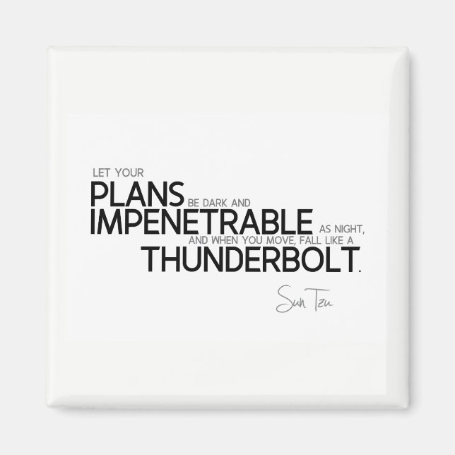 Imã QUOTAS: Sun Tzu: Escuro e impenetrável (Frente)