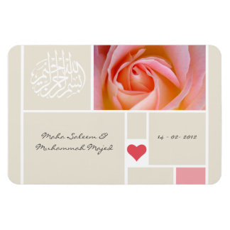 Ímã Quran do casamento do rosa islâmico, salvar a data