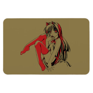 Ímã R & B Mangá, Gatinha Neko Furry Loli Anime