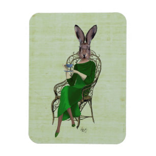 Ímã Rabbit Bella Tomando chá 4