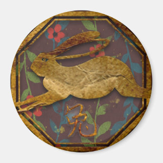 Imã Rabbit Zodiac com símbolo chinês