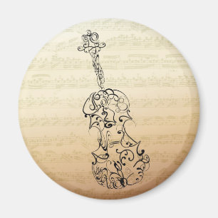 Imã Rabisco do violino no manuscrito de Bach