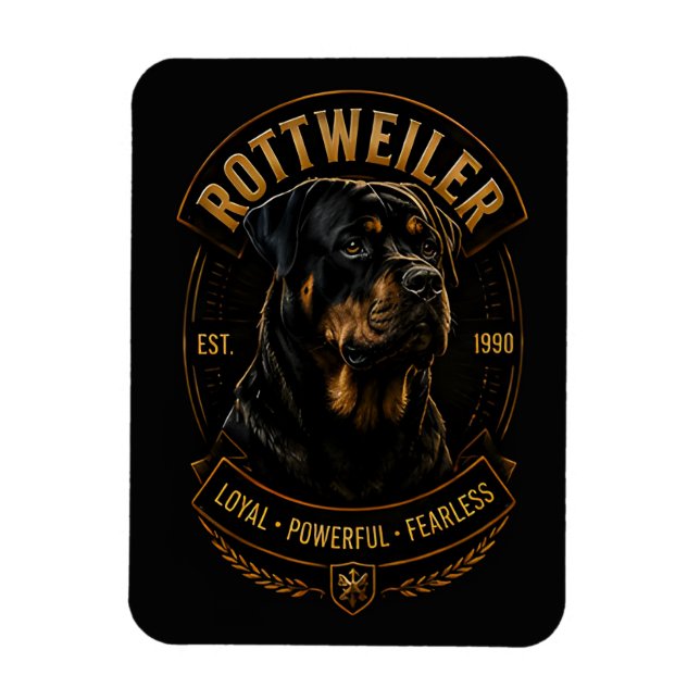 Ímã Raça de Cão Leal Poderosa e Destemida Rottweiler (Vertical)