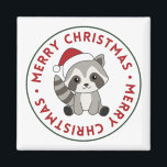 Imã Raccoon Christmas Snow Winter Raccoons Magnet<br><div class="desc">O guaxinim do Natal como um cartão de saudação. Animais engraçados com presentes e neve nas férias. Também é engraçado para o natal em julho. Os guaxinins são animais bonitos e perfeitos para o Natal.</div>